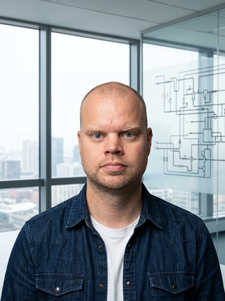 Tobias Holmqvist, VVS-konsult och grundare av FLOVVS AB